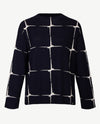 Gollé Haug - Pullover ronde hals - Navy met off-white