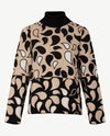Gollé Haug - Pullover coll - Beige met zwart en off-white
