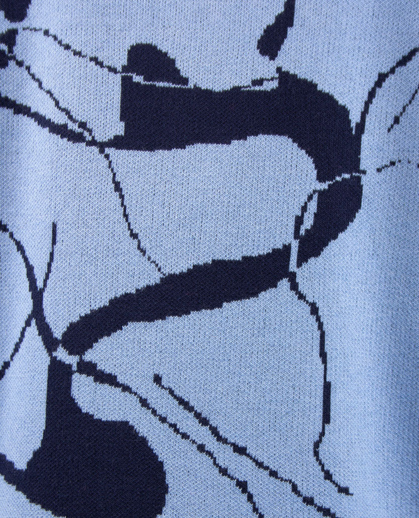 Gollé Haug -  Polo gebreid -  Ice  met navy