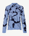Gollé Haug -  Polo gebreid -  Ice  met navy