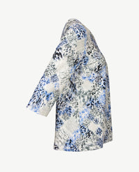 Gollé Haug - Top ronde hals - Ice blue met grijs en wit