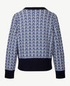 Gollé Haug - Vest 'Chanel' - ronde hals - Navy, off-white en blue