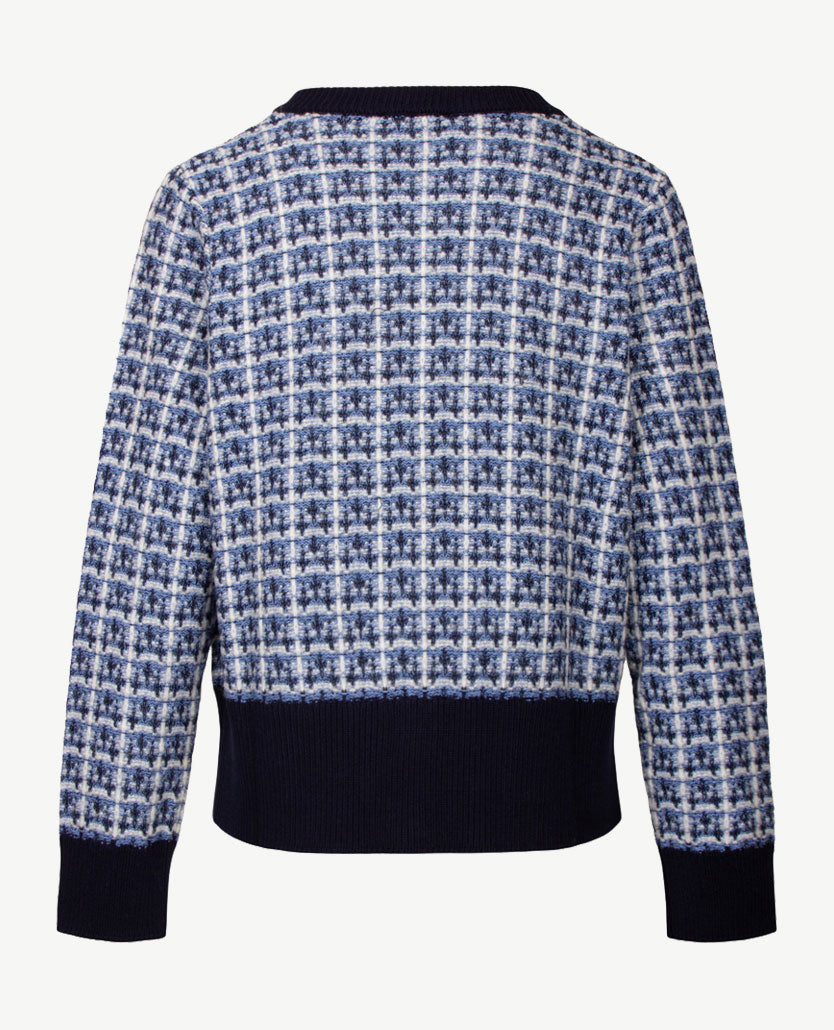 Gollé Haug - Vest 'Chanel' - ronde hals - Navy, off-white en blue