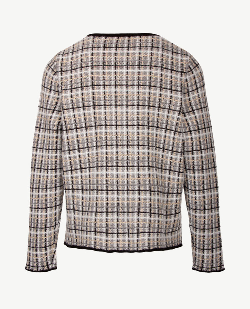Gollé Haug - Vest met rits - ronde hals - Zwart, off-white en beige