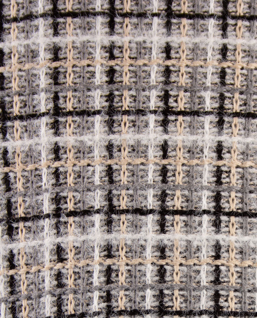 Gollé Haug - Vest met rits - ronde hals - Zwart, off-white en beige