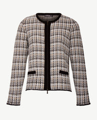 Gollé Haug - Vest met rits - ronde hals - Zwart, off-white en beige