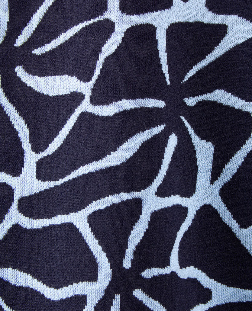 Gollé Haug - Damespullover ronde hals - Navy met ice blue