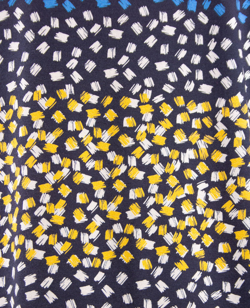 Gollé Haug - Damespolo - Jersey - Navy met oker, kobalt en beige