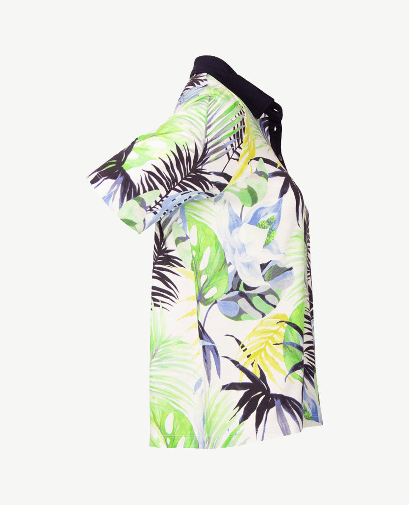 Gollé Haug - Polo - jersey - Navy met groenen, blauw en wit