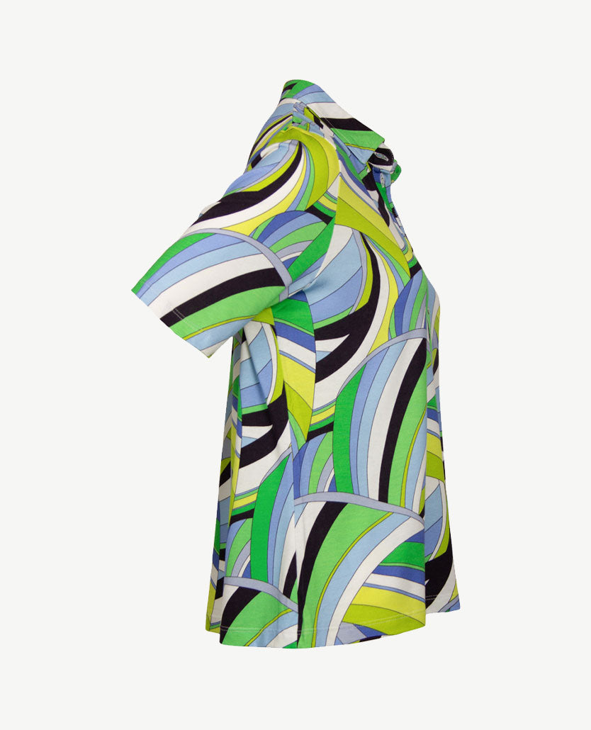 Gollé Haug - Polo - jersey - Grafisch groen, wit, blauw en navy