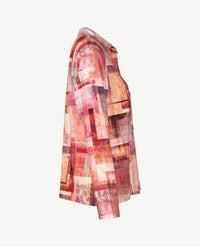 Gollé Haug - Damespolo - Jersey - Bordeaux met burnt orange en off-white en beige