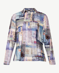 Gollé Haug - Damespolo - Jersey - Blauwen met grijs en cream