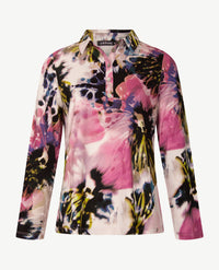 Gollé Haug - Damespolo - Jersey - Multicolor met rose, zwart en cream