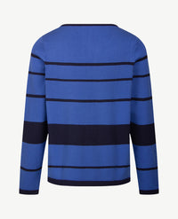Gollé Haug - Damespullover - Ronde hals - Kobalt met navy en pink