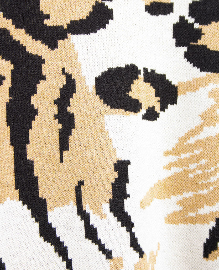 Gollé Haug - Pullover ronde hals - Camel, zwart, beige en off-white