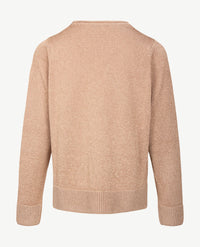 Gollé Haug - Lichte pullover ronde hals - Glans beige-caramel