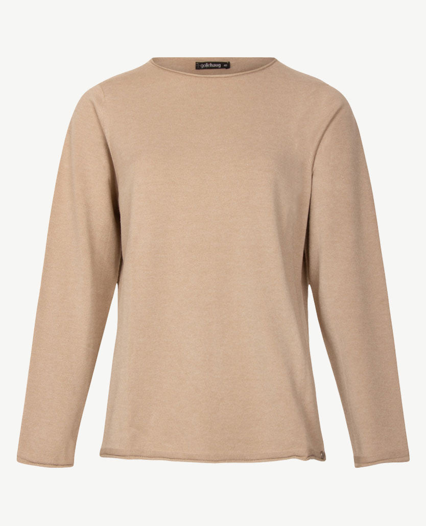 Gollé Haug - Damespullover rol boordje - Beige