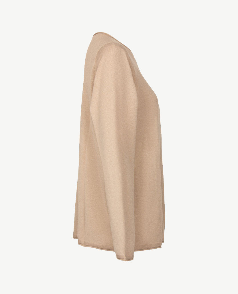 Gollé Haug - Damespullover rol boordje - Beige