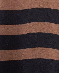 Gollé Haug - Pullover - ronde hals - Streep zwart met choco