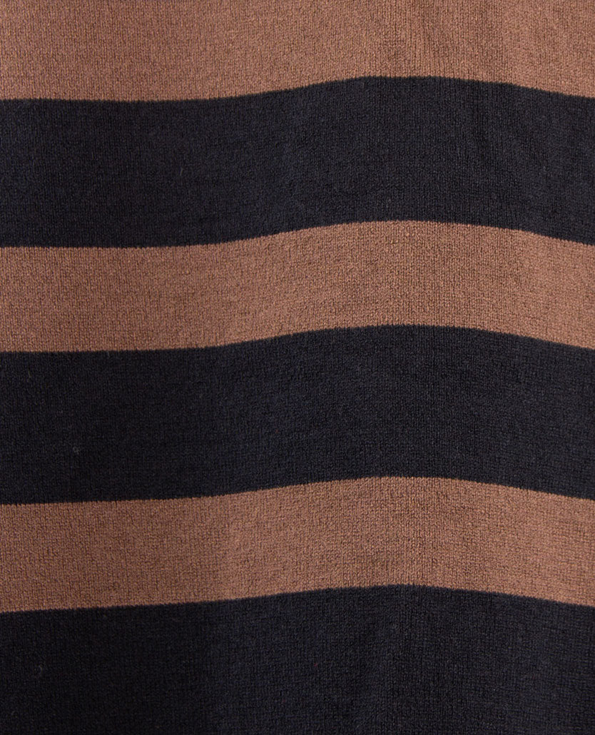 Gollé Haug - Pullover - ronde hals - Streep zwart met choco