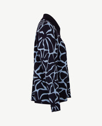 Gollé Haug - Damespullover platte coll - Navy en iceblue