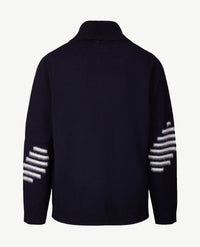 Gollé Haug - Damespullover met coll - Marine met off-white