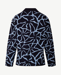 Gollé Haug - Damespolo gebreid - Navy met ijsblauw