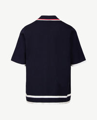 Gollé Haug - Polo - gebreid - Navy met rood en wit