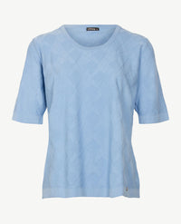 Gollé Haug - Lichte pullover ronde hals - Structuurtje - Blue