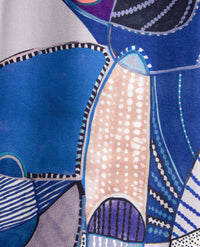 Gollé Haug - Top ronde hals - Jeans, blauwen wit en peach