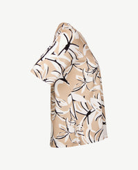 Gollé Haug - Top ronde hals - Beige, taupe, wit met zwart