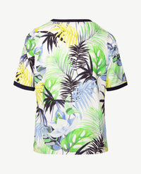 Gollé Haug - Top ronde hals - Navy met groenen, blue en wit