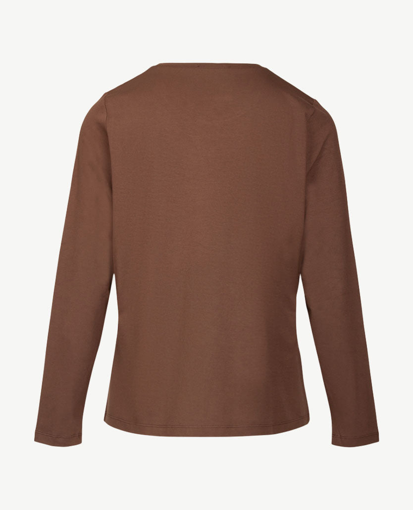 Gollé Haug - Top ronde hals - Lange mouw - Choco
