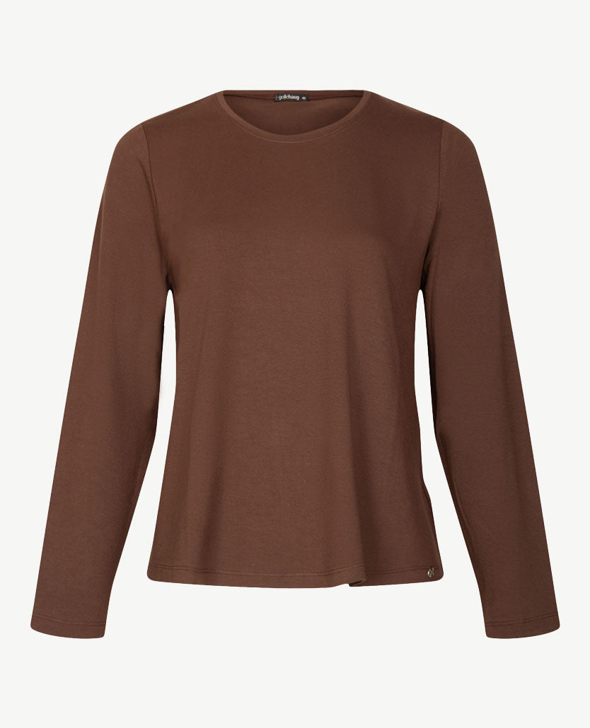 Gollé Haug - Top ronde hals - Lange mouw - Choco