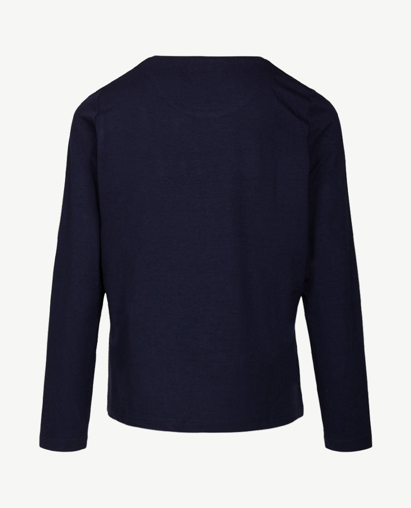 Gollé Haug - Damestop ronde hals - Lange mouw - Navy