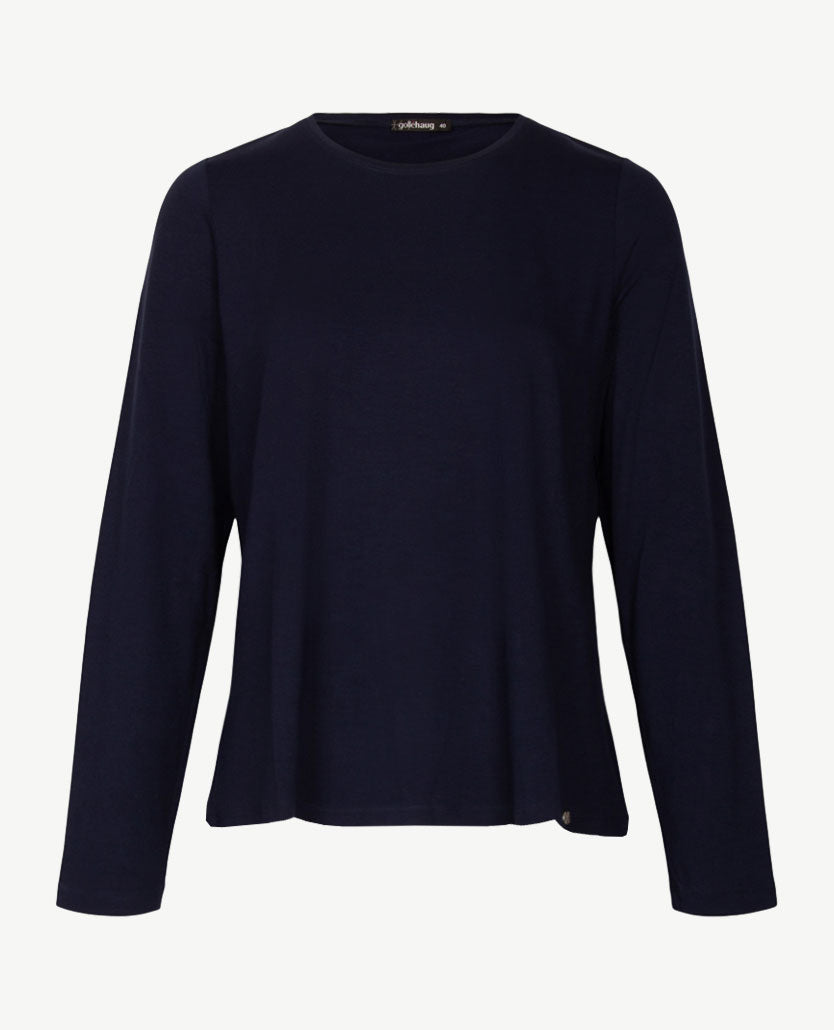 Gollé Haug - Damestop ronde hals - Lange mouw - Navy