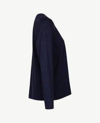 Gollé Haug - Damestop ronde hals - Lange mouw - Navy