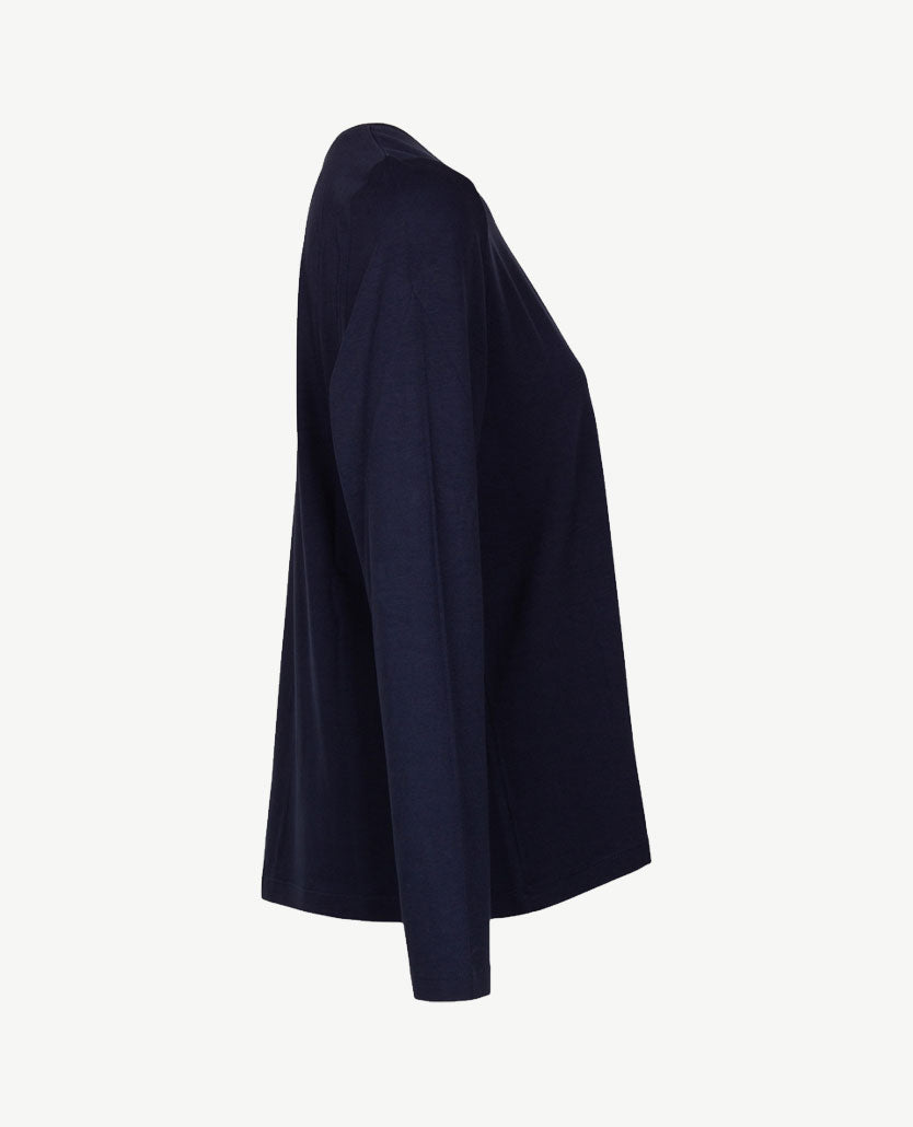 Gollé Haug - Damestop ronde hals - Lange mouw - Navy