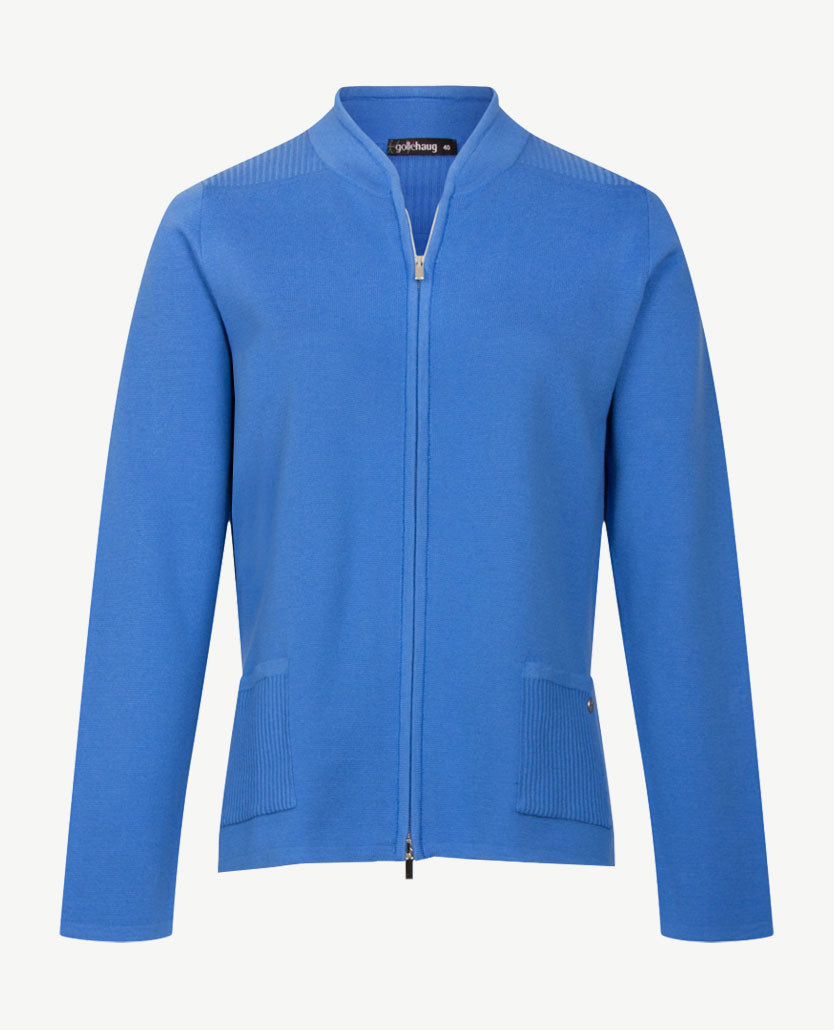 Gollé Haug - Vest met rits en zakken - Kobalt