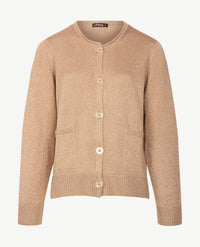 Gollé Haug - Vest met knopen en zakjes - Glans beige-caramel