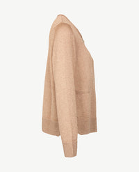 Gollé Haug - Vest met knopen en zakjes - Glans beige-caramel