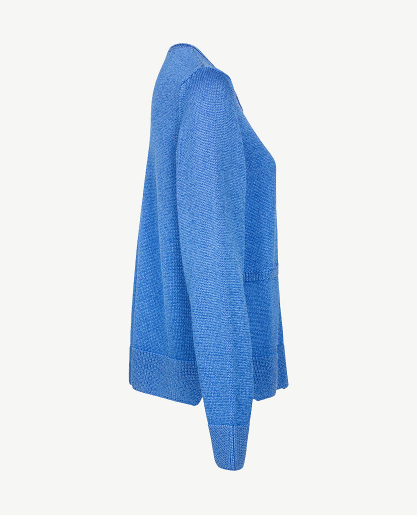 Gollé Haug - Vest met knopen en zakjes - Glans kobalt