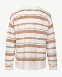 Gollé Haug - Vest met knopen - Bouclé beige met wit