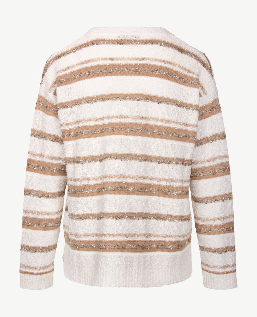 Gollé Haug - Vest met knopen - Bouclé beige met wit