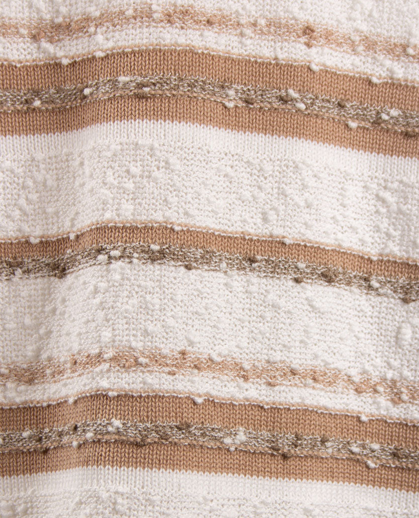 Gollé Haug - Vest met knopen - Bouclé beige met wit