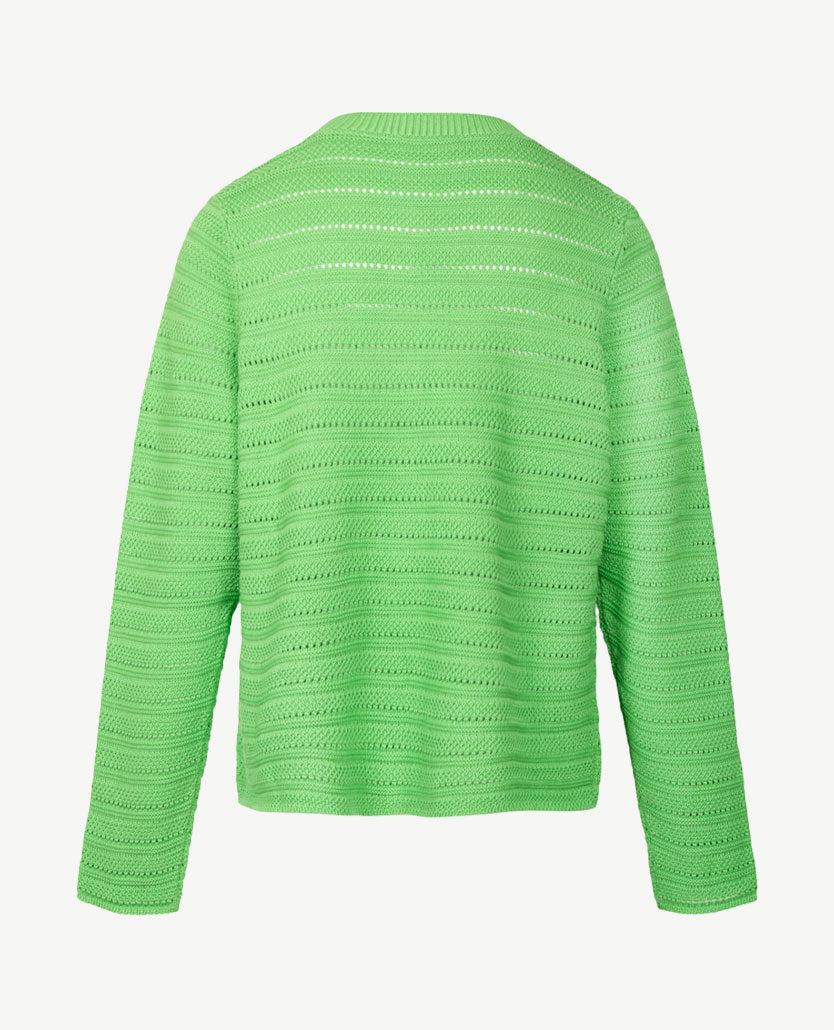 Gollé Haug - Vest met knopen - Fantasiebreisel - Groen