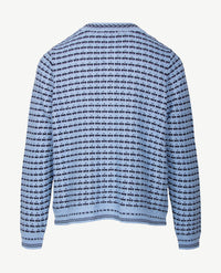 Gollé Haug - Damesvest met knopen en zakken - ronde hals - Navy met staalblauw
