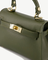 Tas - Grace - Leer - Klein - Mosgroen