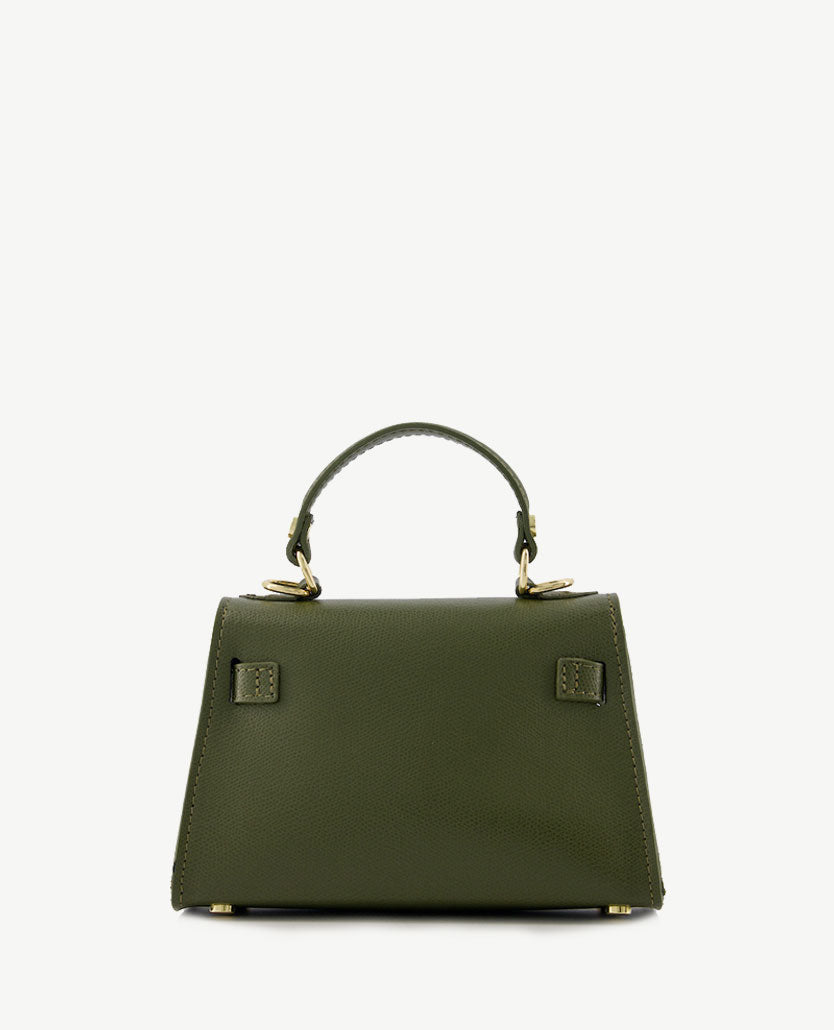 Tas - Grace - Leer - Klein - Mosgroen