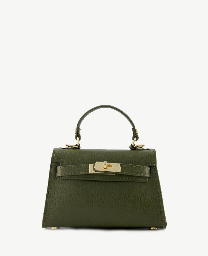 Tas - Grace - Leer - Klein - Mosgroen